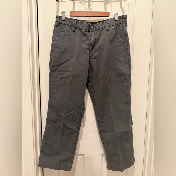 Carhartt Other - Carhartt Rugged Flex Work Pants Relaxed Fit Mens 34 x28 gray  Canvas